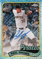2024 Topps Update 1989 Topps Baseball 35th Anniversary Chrome Autographs #PS Paul Skenes Silver Refractor Baseball Card