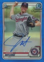 2020 Bowman Chrome Sapphire Edition Autographs #BSPAJR Jackson Rutledge Baseball Card