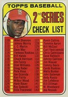 1969 Topps #107b 2nd Series Checklist (110-218) #161 is Jim Baseball Card