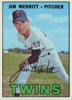 1967 Topps #523 Jim Merritt Baseball Card