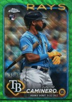 2024 Topps Chrome Update #USC193 Junior Caminero Green Wave Baseball Card