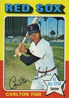 1975 Topps Mini #80 Carlton Fisk Baseball Card