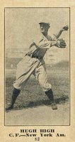 1916 Sporting News #82 Hugh High Blank Back Baseball Card