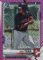 2021 Bowman Mega Box Chrome #BCP128 Jose Tena Pink Refractor Baseball Card
