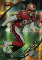1997 Stadium Club Bowmans Best Previews  #BBP14 Jerry Rice Atomic Refractor Football Card