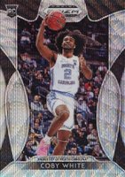 2019 Panini Prizm Draft Picks #70 Coby White Blue Wave Prizm Basketball Card