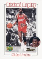 1999 Upper Deck Retro Distant Replay #D1 Michael Jordan Basketball Card