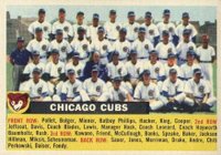 1956 Topps #11gc Chicago Cubs Team Center-Gray Back Baseball Card