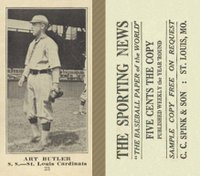 1916 Sporting News #23 Art Butler Baseball Card