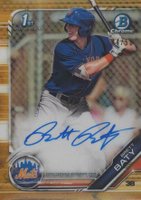 2019 Bowman Draft Chrome Draft Picks Autograph #CDABB Brett Baty Gold Refractor Baseball Card