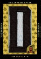 2007 Topps Letterman Authentic Patches #ALPTD Tim Duncan D-Superfractor 1/1 Basketball Card