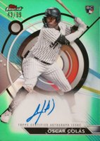 2023 Topps Finest Finest Autographs #OCO Oscar Colas Green Baseball Card