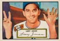 1952 Topps #5 Larry Jansen Red Back Baseball Card
