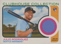 2022 Topps Heritage Clubhouse Collection Relics #CCRJR Julio Rodriguez Baseball Card