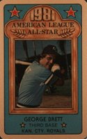 1981 Perma-Graphics All-Star Credit Cards #10 George Brett Gold Baseball Card