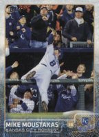 2015 Topps #461 Mike Moustakas Falling Over Railing Baseball Card