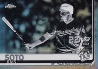 2019 Topps Chrome #155 Juan Soto Bat in One Hand-Negative Refractor Baseball Card