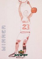 1999 Upper Deck MVP Draw Your Own Tradition Card #W4 Michael Jordan Basketball Card