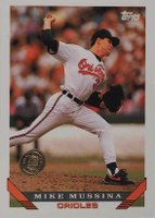 1993 Topps #710 Mike Mussina Colorado Rockies Inaugural Baseball Card