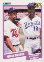 1990 Fleer #635 Bo Jackson/Kirby Puckett Baseball Card