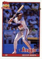 1991 Topps Desert Shield #704 Devon White Baseball Card