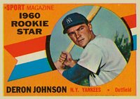 1960 Topps #134 Deron Johnson Rookie Star Baseball Card