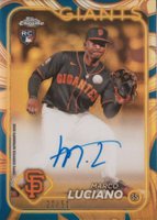 2024 Topps Gilded Collection Topps Chrome Gold Autographs #CGAML Marco Luciano Blue/Gold Baseball Card