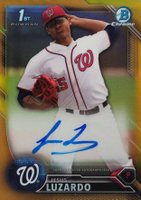 2016 Bowman Draft Chrome Draft Picks Autographs #CDAJLU Jesus Luzardo Gold Refractor Baseball Card
