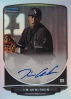 2013 Bowman Chrome Draft Picks & Prospects Autographs #BCATA Tim Anderson Refractor Baseball Card