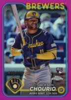 2024 Topps Chrome Update #USC30 Jackson Chourio Magenta Refractor Baseball Card