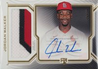 2023 Topps Definitive Collection Definitive Rookie Patch Autographs #DRPCJW Jordan Walker Baseball Card