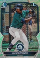 2023 Bowman Chrome Prospects #BCP58 Lazaro Montes Lunar Glow Refractor Baseball Card