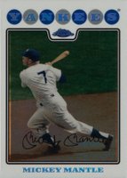 2008 Topps Chrome #7 Mickey Mantle Refractor Baseball Card
