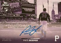 2024 Topps Black and White #66A Paul Skenes Autograph-Purple Baseball Card