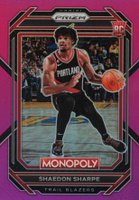2022 Panini Prizm Monopoly #74 Shaedon Sharpe Pink Prizm Basketball Card
