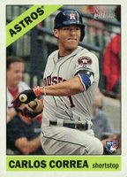 2015 Topps Heritage  #563 Carlos Correa Action Baseball Card