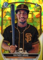 2023 Bowman Chrome Sapphire Edition Prospects #222 Rayner Arias Yellow Baseball Card