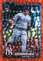 2024 Topps Update #US175 Jasson Dominguez Orange Crackle Foil Board Baseball Card