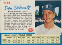 1962 Post Cereal #64 Don Schwall Baseball Card