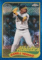 2024 Topps Silver Pack 1989 Chrome Promo #16 Darell Hernaiz Update-Blue Refractor Baseball Card