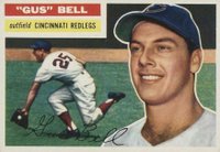 1956 Topps #162w Gus Bell White Back Baseball Card