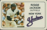 1981 Perma-Graphics Super Star Credit Card # Reggie Jackson Baseball Card