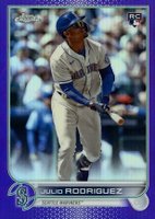 2022 Topps Chrome Update #USC150 Julio Rodriguez Purple Refractor Baseball Card