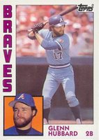 1984 Topps #25 Glenn Hubbard Baseball Card