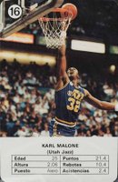 1988 Fournier Estrellas #16 Karl Malone Basketball Card