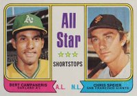 1974 Topps #335 All-star Shortstops Baseball Card