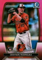 2023 Bowman Chrome #22 Grayson Rodriguez Fuchsia Baseball Card