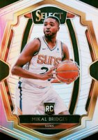 2018 Panini Select #192 Mikal Bridges Silver Prizm Basketball Card