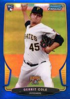 2013 Bowman Chrome #30 Gerrit Cole Blue Refractor Baseball Card