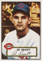 1952 Topps #171 Ed Erautt Cream back Baseball Card